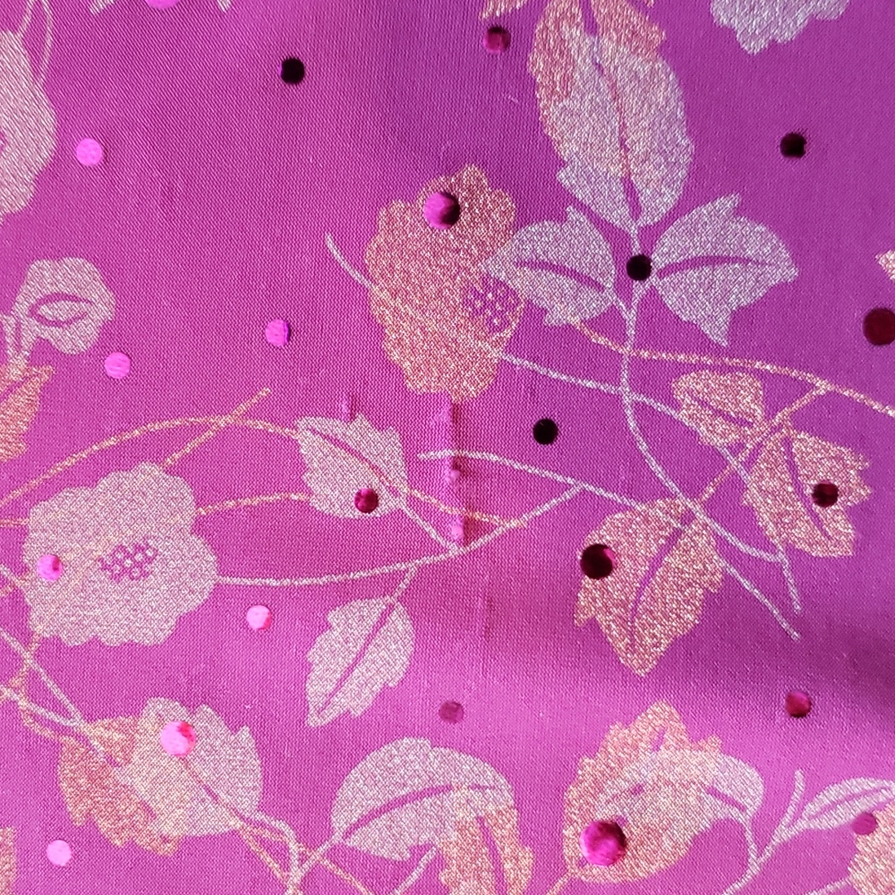Susan Graver Purple Floral Scoop Neck 3/4 Sleeve Blouse Large - Picture 6 of 9